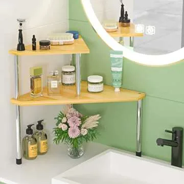 Weenson Bathroom Countertop Organizer – Stylish 2 Tier Shelf