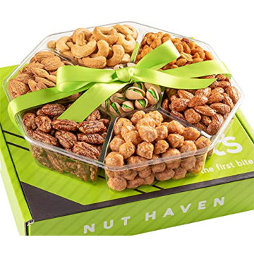 Nut Haven Gourmet Nut Gift Basket - Premium Assortment of Sweet & Roasted Nuts