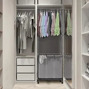 Simple Houseware Laundry Sorter with Extensible Rod