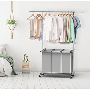 Simple Houseware Laundry Sorter with Extensible Rod