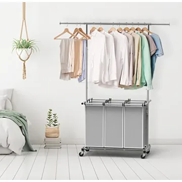 Simple Houseware Laundry Sorter with Extensible Rod