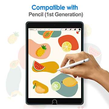 JETech Screen Protector for iPad (10.2-Inch, 2021/2020/2019 Model, 9/8/7 Generation), Tempered Glass Film, 1-Pack