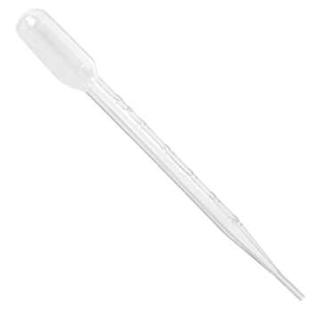 Transfer Pipette, 7.0ml Capacity, 3.0ml Graduated, Large Bulb, 155mm, 3.2ml Bulb Draw, Ziplock Baggi...
