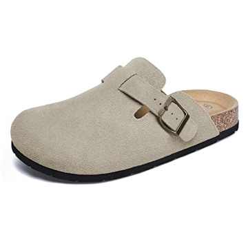 Xiakolaka Women's Suede Clogs - Chic Adjustable Slip On Footwear