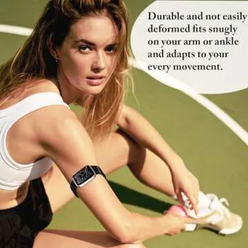 Ankle/Arm Band Compatible with Apple Watch 49mm 46mm 45mm 44mm 42mm 41mm 40mm 38mm, Breathable Nylon Armband for IWatch SE Ultra Series 10 9 8 7 6 5 4 3 2 1, Stretchy Ankle Strap for Women Men