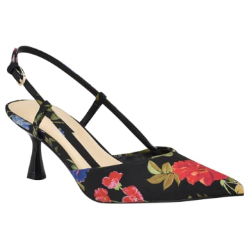 Nine West Women's Rhonda Pump, Black Fabric 001, 6.5