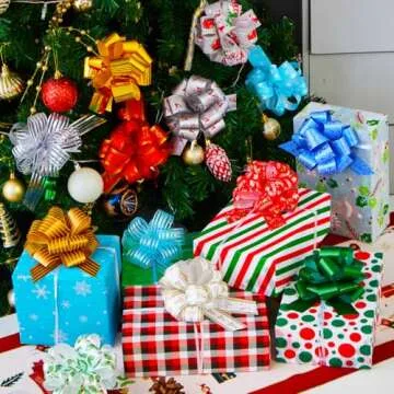 JOYIN 48 PCS Christmas Pull Bows for Festive Gift Wrapping