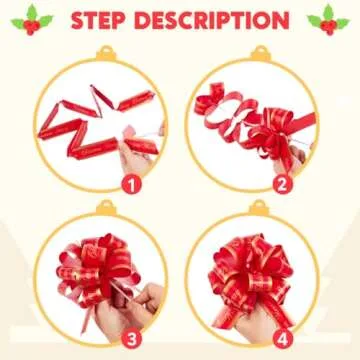 JOYIN 48 PCS Christmas Pull Bows for Festive Gift Wrapping