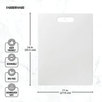 Farberware Large Cutting Board - Lightweight & Easy Clean