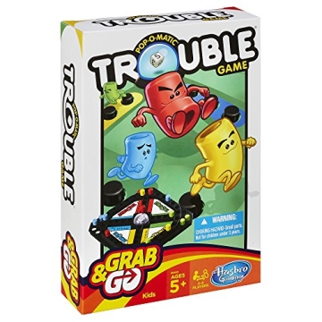 Compact Hasbro Pop-O-Matic Trouble Game for Travel Lovers