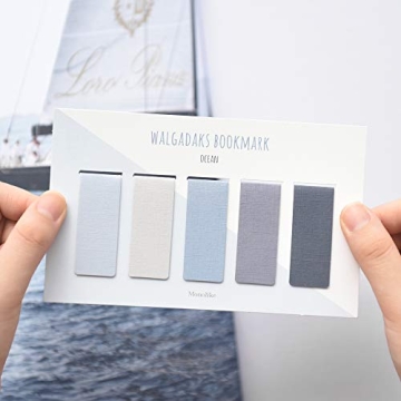 Stylish Monolike Magnetic Bookmarks Ocean Set of 5