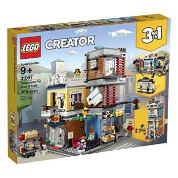 LEGO Creator 3 in 1 Townhouse Pet Shop & Café Building Set