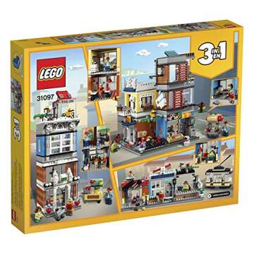 LEGO Creator 3 in 1 Townhouse Pet Shop & Café Building Set