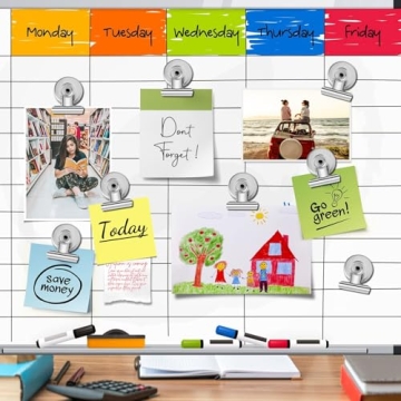 Stylish 24-Pack Magnetic Clips for Organizing Home & Office