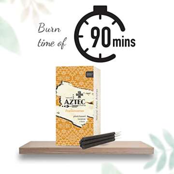 Soul Sticks Aztec Cinnamon Resin Incense Sticks Hand Rolled Artisan Resin 6pcs Perfect for Yoga Meditation Relaxation Aromatherapy Cleansing & Witchcraft Supplies Long Lasting Slow Burn (Frankincense)