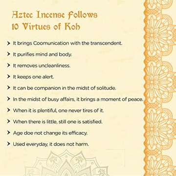 Soul Sticks Aztec Cinnamon Resin Incense Sticks Hand Rolled Artisan Resin 6pcs Perfect for Yoga Meditation Relaxation Aromatherapy Cleansing & Witchcraft Supplies Long Lasting Slow Burn (Frankincense)