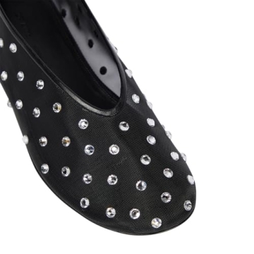 Arqa Rhinestone Ballet Flats - Comfortable Casual Shoes