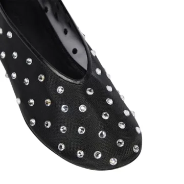 Arqa Rhinestone Ballet Flats - Comfortable Casual Shoes