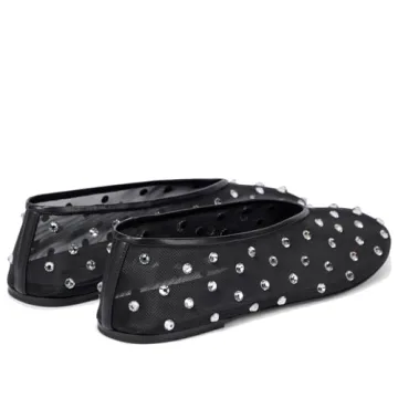 Arqa Rhinestone Ballet Flats - Comfortable Casual Shoes