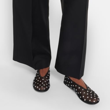 Arqa Rhinestone Ballet Flats - Comfortable Casual Shoes