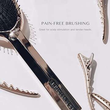 Kristin Ess Style Assist Medium Detangling Hair Brush For Thick, Thin, Straight, Curly, Wavy + All H...