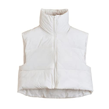 UANEO Stylish Cropped Puffer Vest for Women