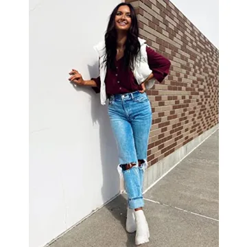 UANEO Stylish Cropped Puffer Vest for Women