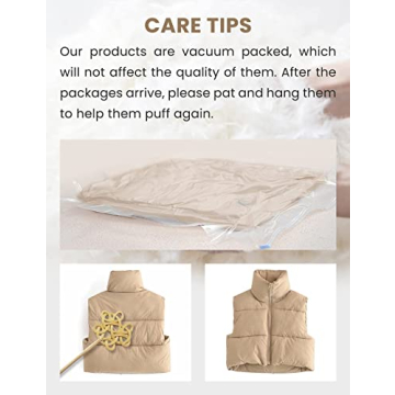 UANEO Stylish Cropped Puffer Vest for Women