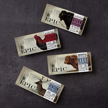 EPIC Venison Sea Salt & Pepper Bars - 12ct, Keto Friendly
