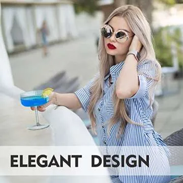 ROXBURGH Vintage Art Deco Martini Glasses Set of 4