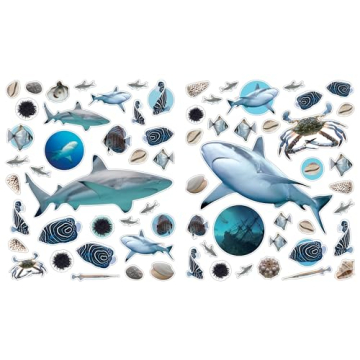 Eyelike Ocean Reusable Stickers for Kids Age 3-12