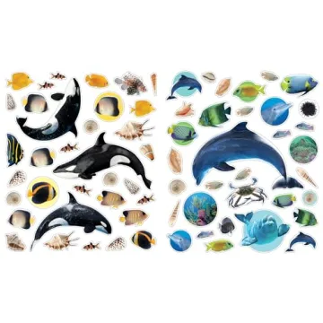 Eyelike Ocean Reusable Stickers for Kids Age 3-12