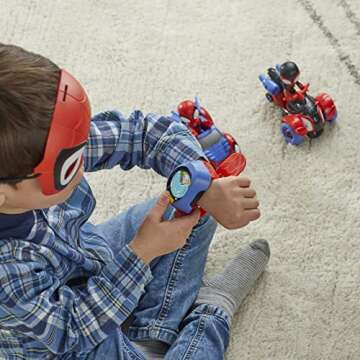 Spidey and His Amazing Friends Super Spidey Set, Role Play Toys, Toy Car Set, Marvel Spider-Man Mask Great for Kids, 3+ Years