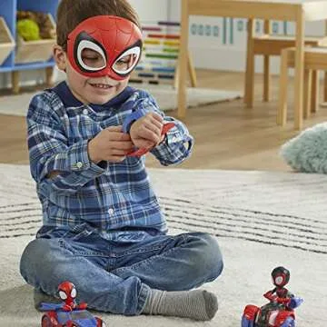 Spidey and His Amazing Friends Super Spidey Set, Role Play Toys, Toy Car Set, Marvel Spider-Man Mask Great for Kids, 3+ Years