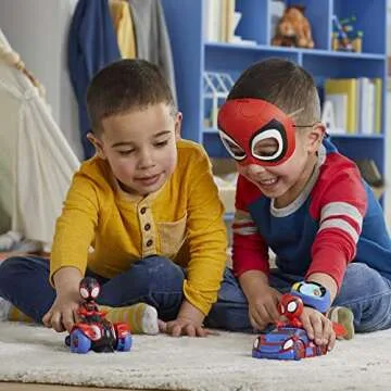 Spidey and His Amazing Friends Super Spidey Set, Role Play Toys, Toy Car Set, Marvel Spider-Man Mask Great for Kids, 3+ Years