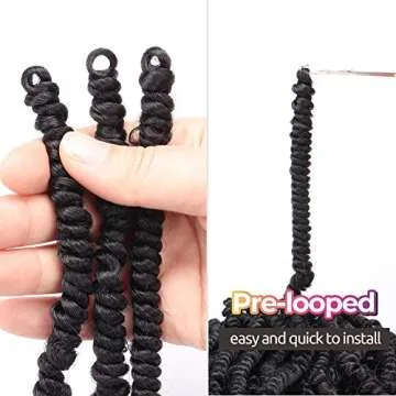 TOYOTRESS Bob Spring Twist Hair - 6 inch 8 packs Pre-twisted kids Crochet Hair Spring Twists Crochet Braids, Synthetic Braiding Hair Extensions (6 Inch, 1B)