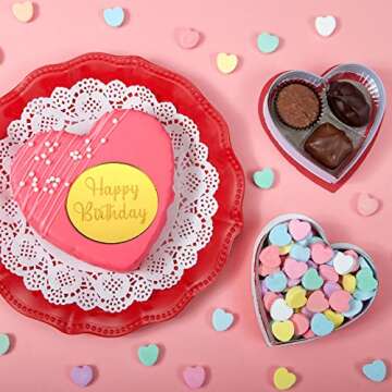 Blulu Mirror Acrylic Cake Toppers for Birthday Cups