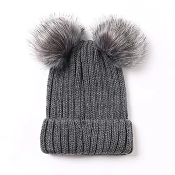 Stylish Roniky Winter Hat with Satin Lining and Pom Poms