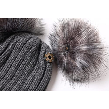 Stylish Roniky Winter Hat with Satin Lining and Pom Poms