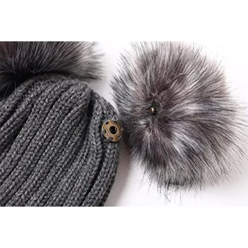 Stylish Roniky Winter Hat with Satin Lining and Pom Poms