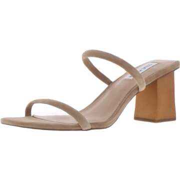 Steve Madden Women's Heeled Sandal, Tan Suede, 9