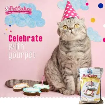 PetCakes Cat Birthday Cake Kit - Natural Treats for Cats