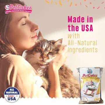 PetCakes Cat Birthday Cake Kit - All Natural Treats - Kitten & Cats Turkey Flavor Cat Food - 5.5 Oz
