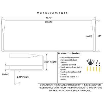 Rustic Floating Wall Shelves - Stylish Storage Solution - Peter's Goods