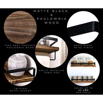 Rustic Floating Wall Shelves - Stylish Storage Solution - Peter's Goods