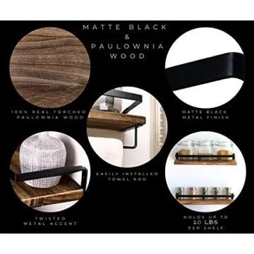 Rustic Floating Wall Shelves - Stylish Storage Solution - Peter's Goods