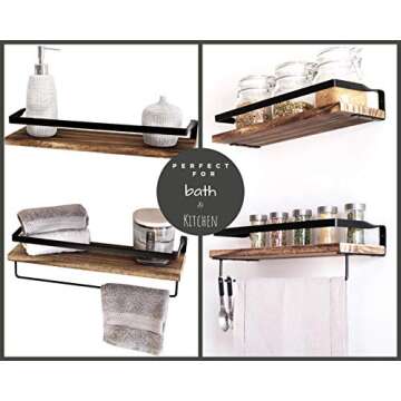 Rustic Floating Wall Shelves - Stylish Storage Solution - Peter's Goods