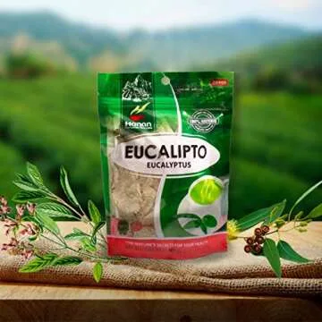 Hanan Peruvian Secrets Eucalyptus Herbal Tea | 100% Natural Eucalyptus Leaves | 1.41oz / 40g | Naturally Aids in Alleviating Seasonal Respiratory Discomfort