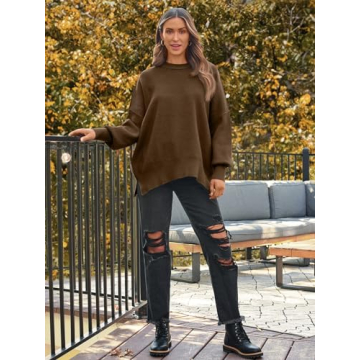 Stylish Oversized Batwing Sweater for Women - Fall Fashion