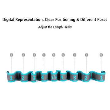 DEHUB Stretch Strap, Elastic Yoga Stretching Strap, Multi-Loop for Physical Therapy, Pilates, Yoga, ...